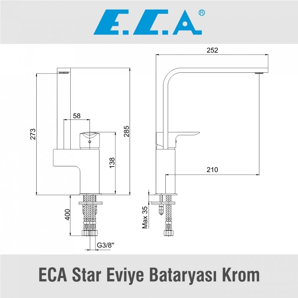 ECA Star Eviye Bataryası Krom, 102118058