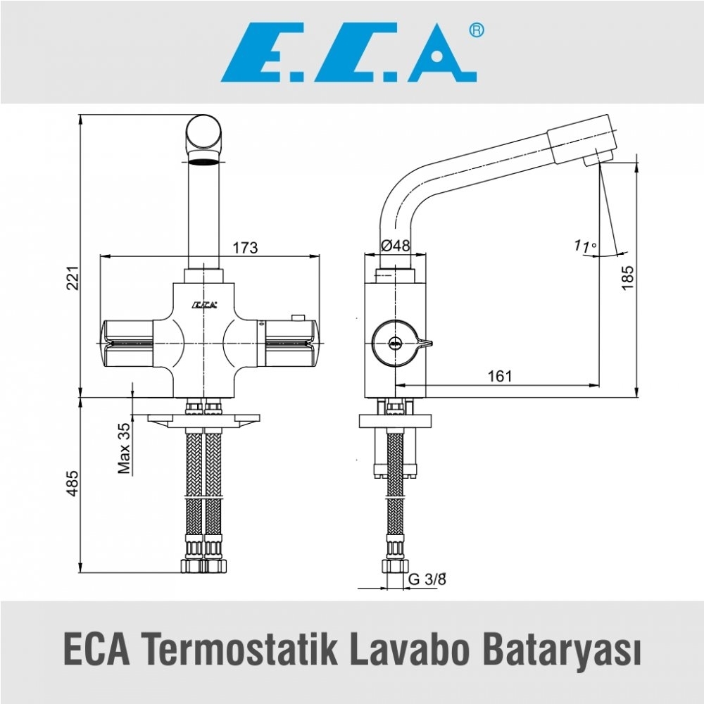 ECA Termostatik Lavabo Bataryası, 102108730