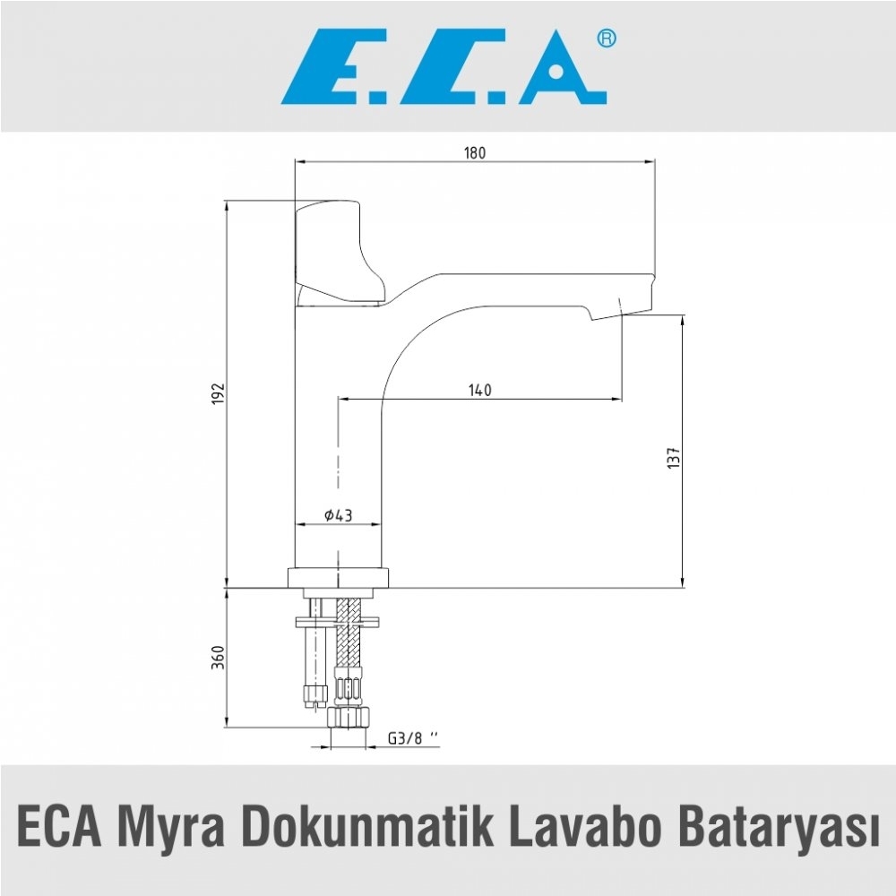ECA Myra Dokunmatik Lavabo Bataryası, 102188031H