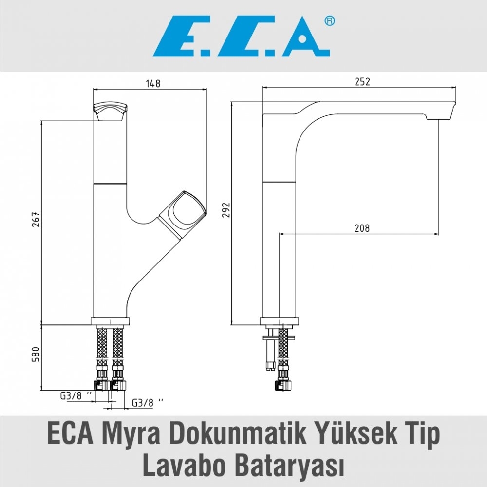 ECA Myra Dokunmatik Evye Bataryası, 102118069H