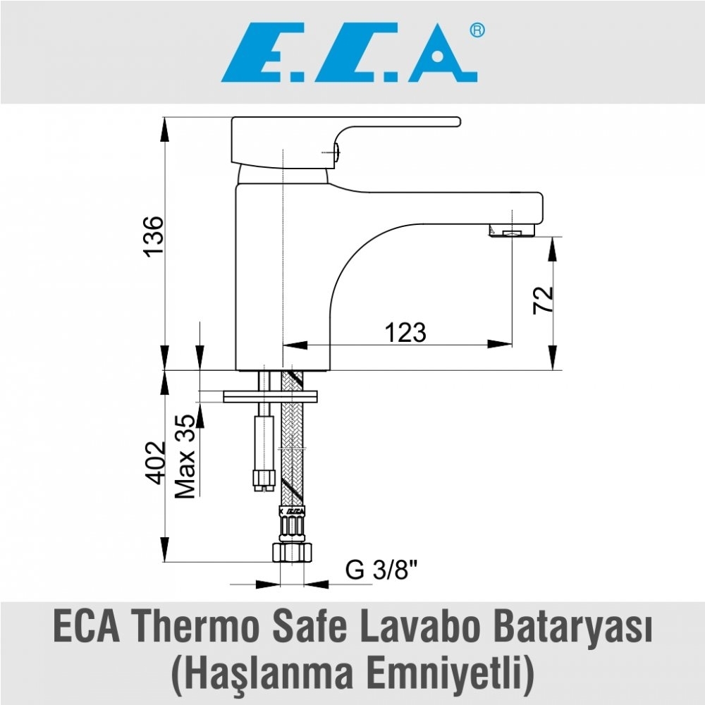 ECA Thermo Safe Lavabo Bataryası (Haşlanma Emniyetli), 102188101