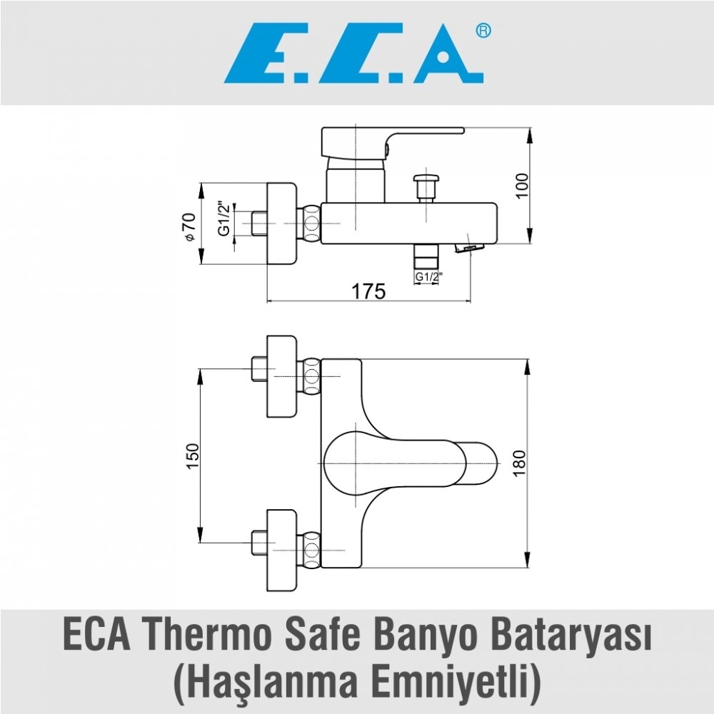 ECA Thermo Safe Banyo Bataryası (Haşlanma Emniyetli), 102102483